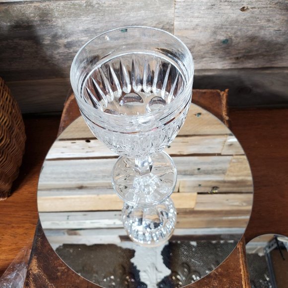 Action of Yugoslavia 24% Lead Crystal Water Goblet 7" - Vintage 80's.  #1 - Picture 4 of 9